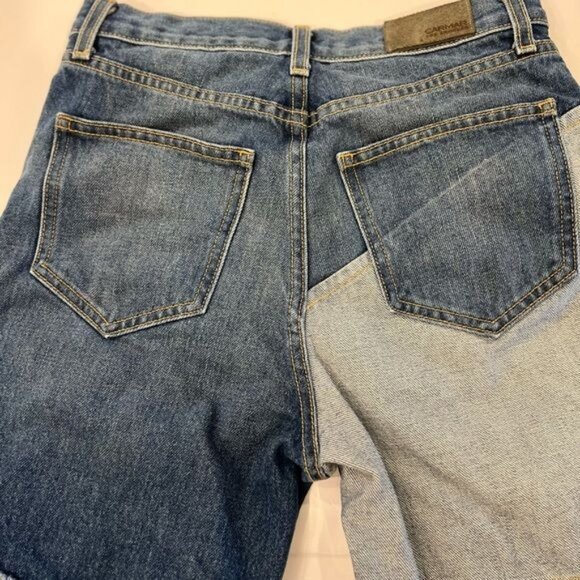 Carmar patchwork jeans size 26 waist boutique jeans distressed knee frayed - Picture 13 of 13